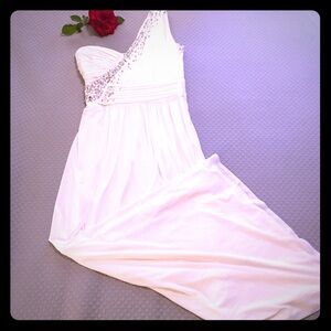 Laundry By Shelli Segal White One Shoulder Dress